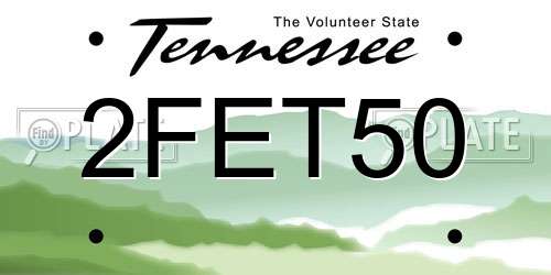 2FET50 Tennessee License Plate