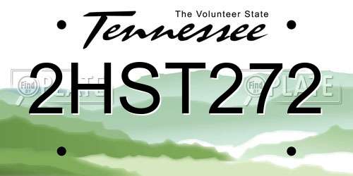2HST272 Tennessee License Plate