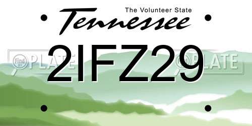 2IFZ29 Tennessee License Plate