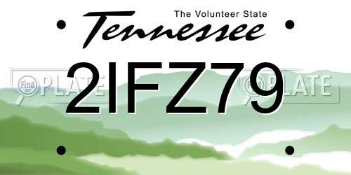 2IFZ79 Tennessee License Plate