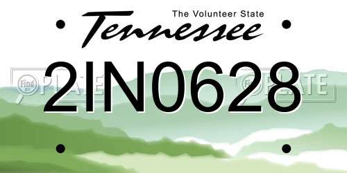 2IN0628 Tennessee License Plate
