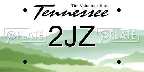 2JZ Tennessee License Plate
