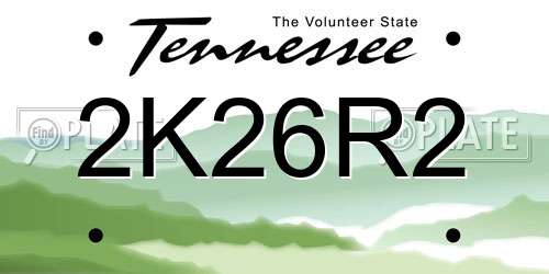 2K26R2 Tennessee License Plate