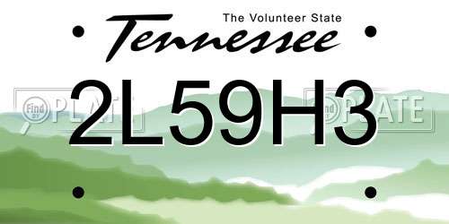 2L59H3 Tennessee License Plate