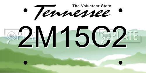 2M15C2 Tennessee License Plate