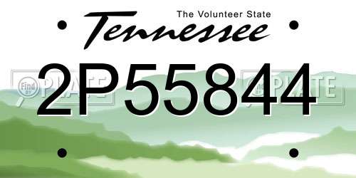 2P55844 Tennessee License Plate