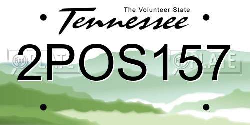 2POS157 Tennessee License Plate