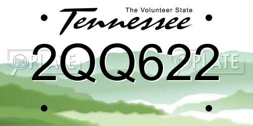 2QQ622 Tennessee License Plate