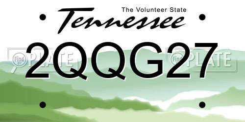 2QQG27 Tennessee License Plate