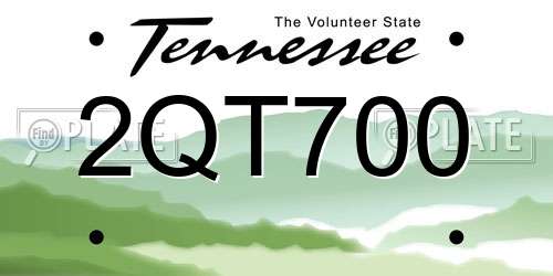 2QT700 Tennessee License Plate