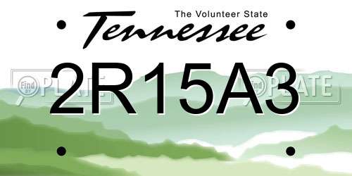 2R15A3 Tennessee License Plate