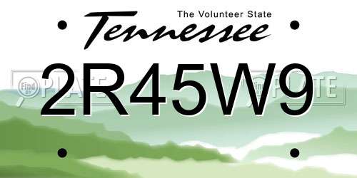 2R45W9 Tennessee License Plate