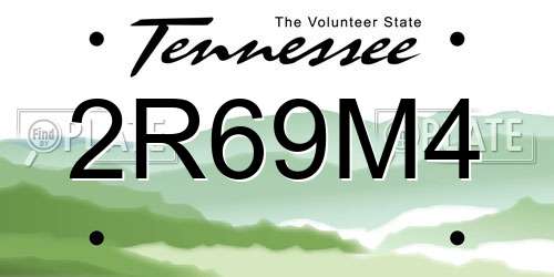 2R69M4 Tennessee License Plate
