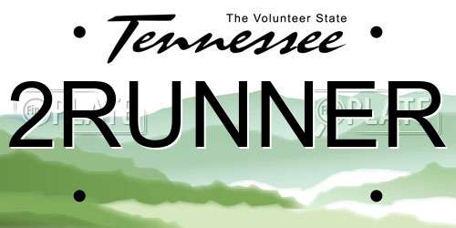 2RUNNER Tennessee License Plate