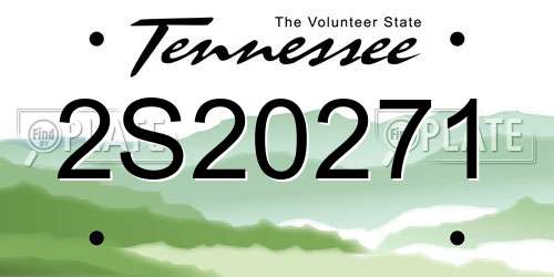 2S20271 Tennessee License Plate