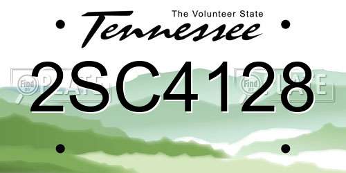 2SC4128 Tennessee License Plate