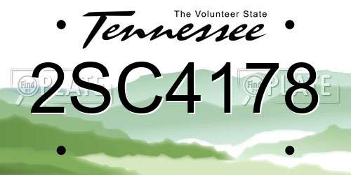 2SC4178 Tennessee License Plate
