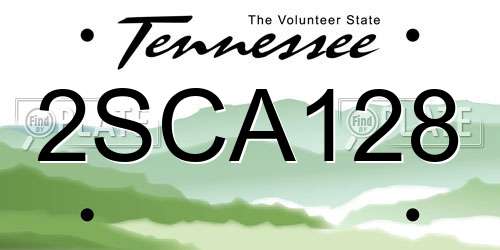 2SCA128 Tennessee License Plate