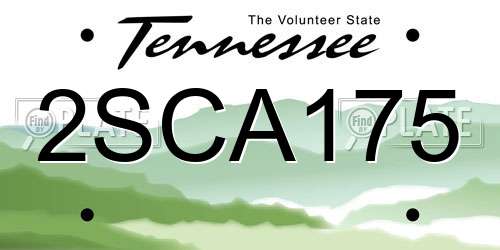 2SCA175 Tennessee License Plate