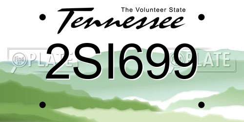 2SI699 Tennessee License Plate