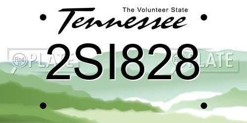 2SI828 Tennessee License Plate
