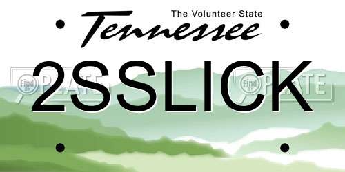 2SSLICK Tennessee License Plate