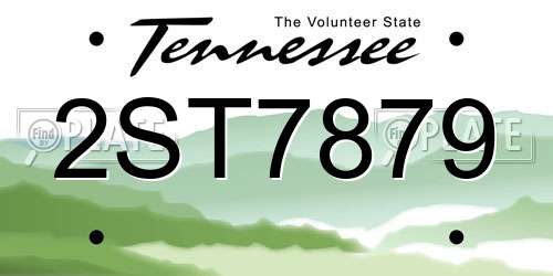 2ST7879 Tennessee License Plate