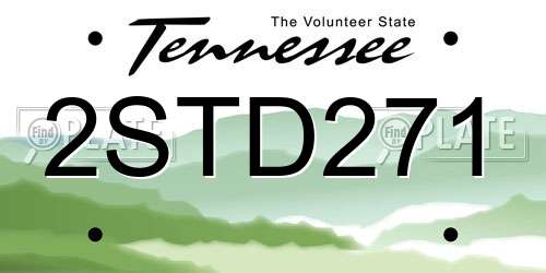 2STD271 Tennessee License Plate