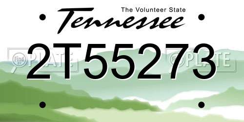 2T55273 Tennessee License Plate