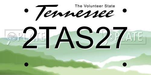 2TAS27 Tennessee License Plate