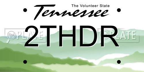 2THDR Tennessee License Plate