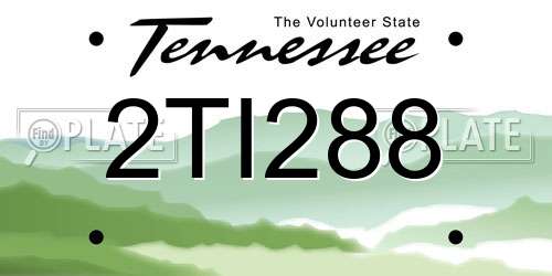 2TI288 Tennessee License Plate
