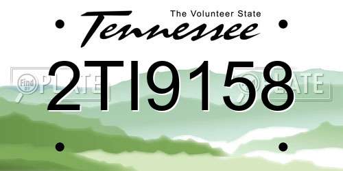 2TI9158 Tennessee License Plate