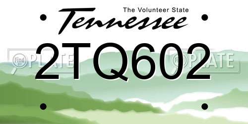 2TQ602 Tennessee License Plate