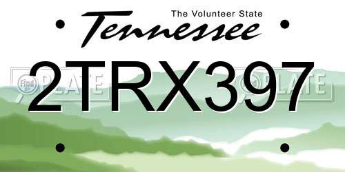 2TRX397 Tennessee License Plate