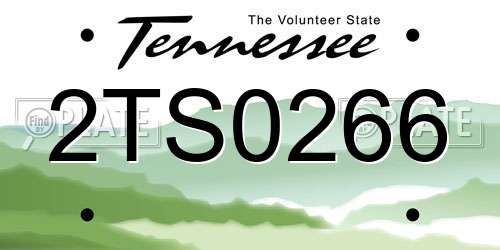 2TS0266 Tennessee License Plate