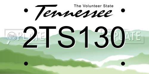 2TS130 Tennessee License Plate
