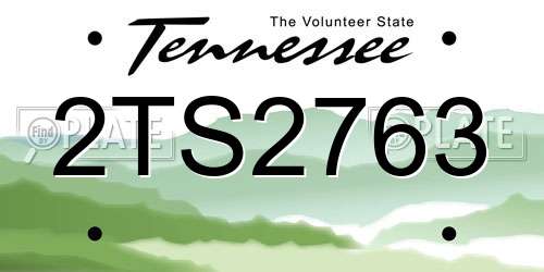 2TS2763 Tennessee License Plate