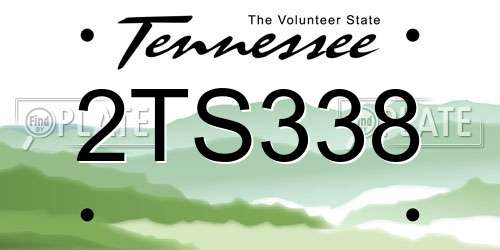 2TS338 Tennessee License Plate