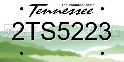 2TS5223 Tennessee License Plate