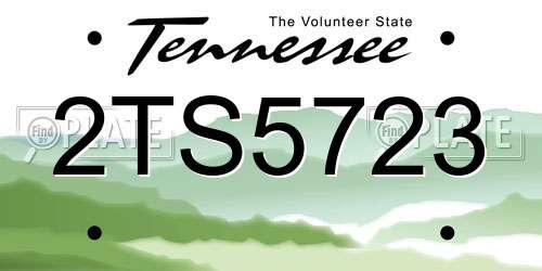 2TS5723 Tennessee License Plate