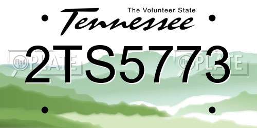 2TS5773 Tennessee License Plate