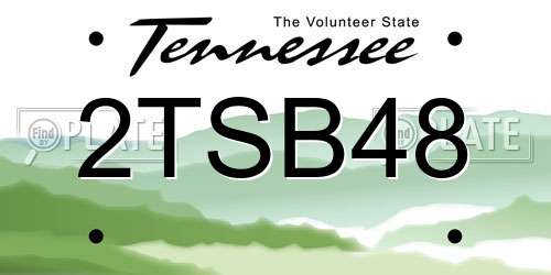 2TSB48 Tennessee License Plate