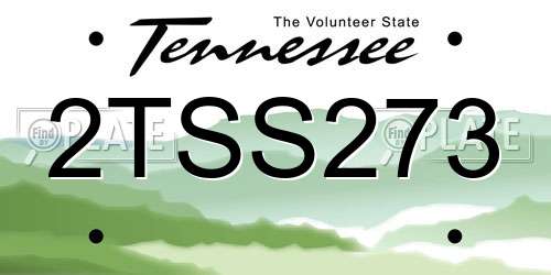 2TSS273 Tennessee License Plate
