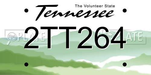 2TT264 Tennessee License Plate
