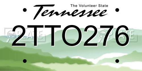 2TTO276 Tennessee License Plate