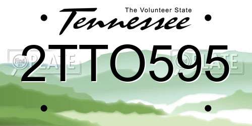 2TTO595 Tennessee License Plate