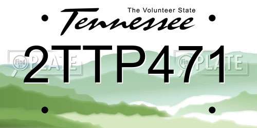 2TTP471 Tennessee License Plate