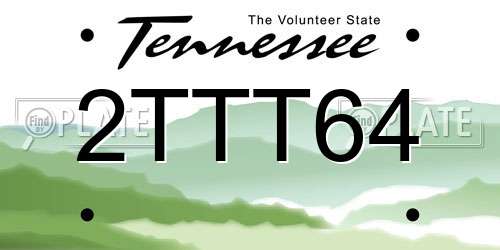 2TTT64 Tennessee License Plate