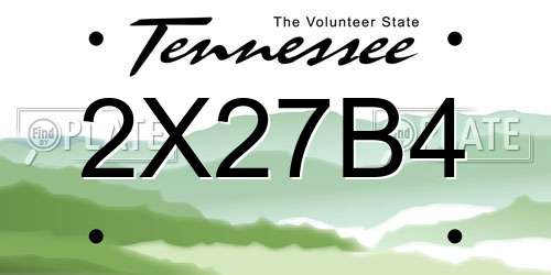 2X27B4 Tennessee License Plate